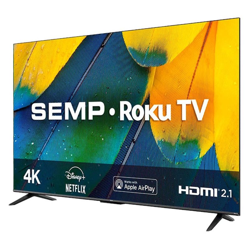 smart tv 50" semp 4k led uhd wi-fi usb hdmi roku tv 50rk8600 (mp)