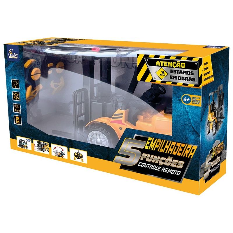 brinquedo empilhadeira com controle remoto fênix cr cct-698