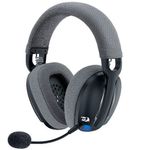headset gamer redragon skuld pro sem fio com led azul cor preto h878bg