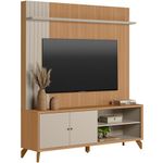 home linea valencia para tv até 65" cor jequitibá com olff white