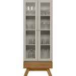 cristaleira linea retrô marsala cor nature com off white
