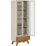 cristaleira linea retrô marsala cor nature com off white