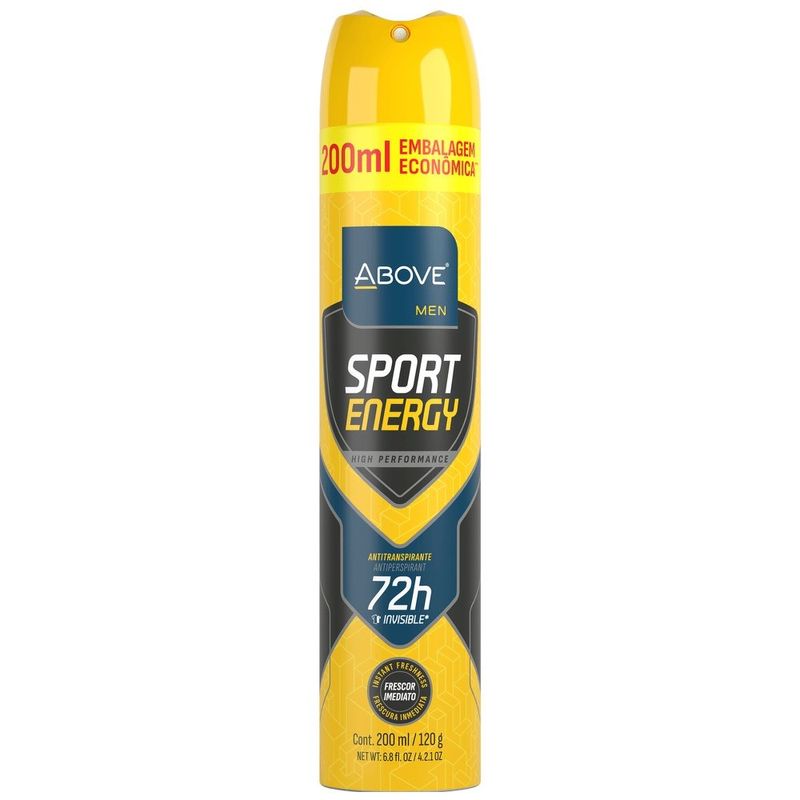 desodorante antitranspirante aerosol above men sport energy 72h 200ml