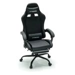 cadeira gamer ergonômica gtracing gtwd-200 com almofadas ajustáveis e apoio para os pés preta w-bi