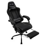 cadeira gamer ergonômica gtracing gtwd-200 com almofadas ajustáveis e apoio para os pés preta w-bi
