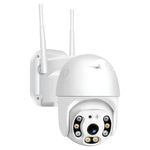 câmera de segurança externa full hd giimake wifi com visão noturna branco e-bi