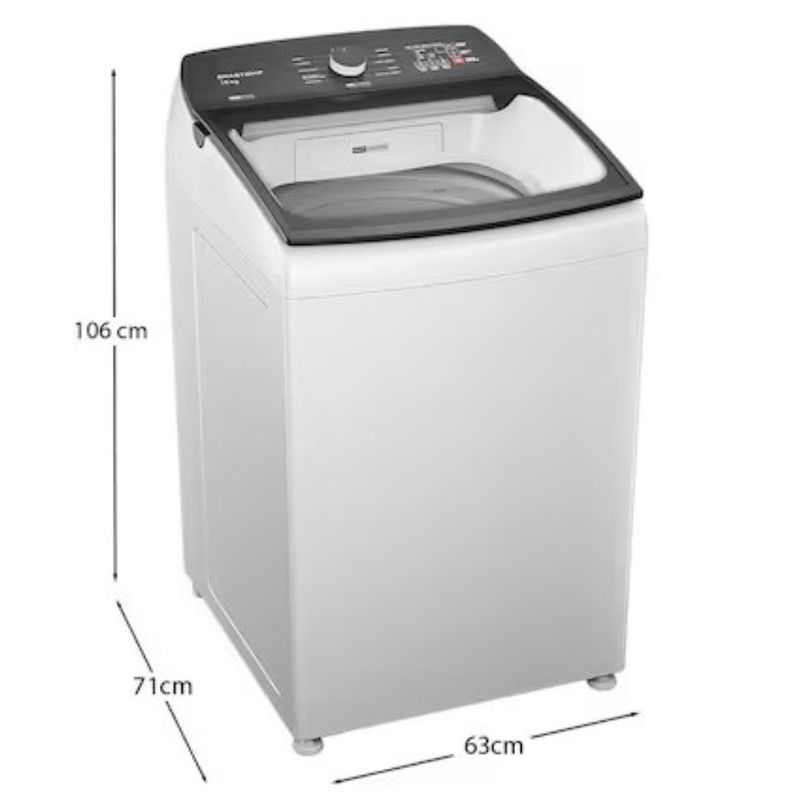 Máquina de Lavar 16 Kg Brastemp Smart Sensor Branco