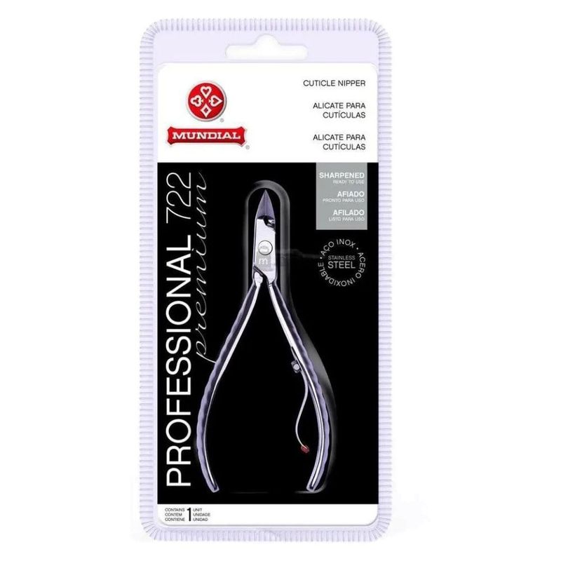 alicate para cutícula mundial professional premium 722 inox 1 unidade