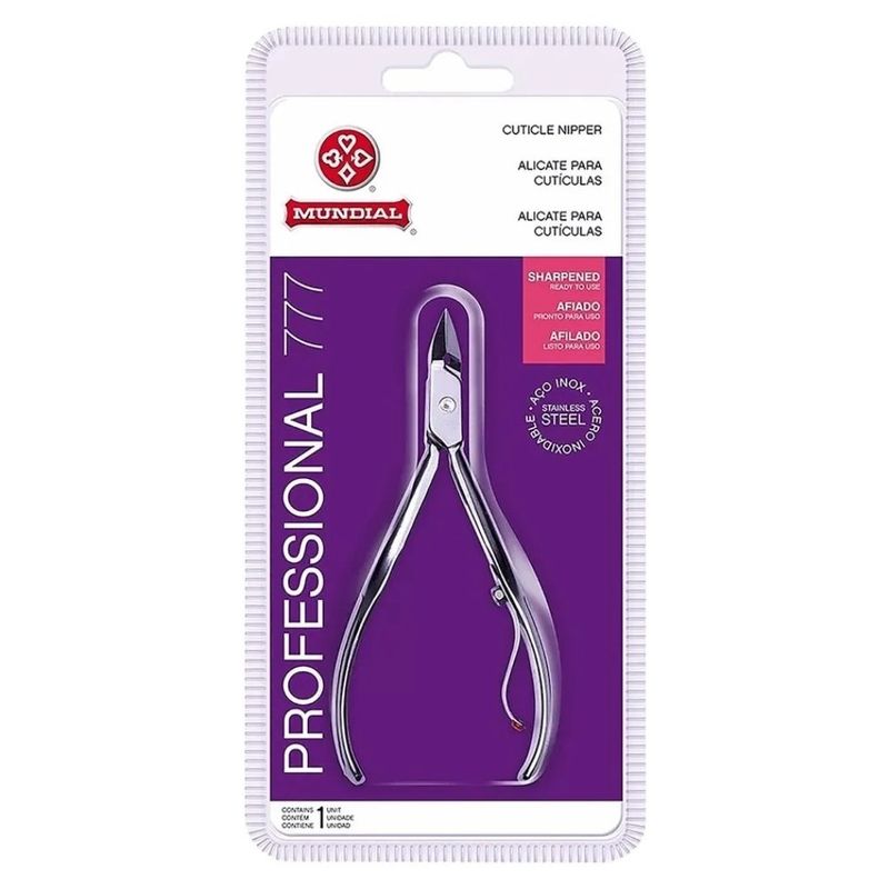 alicate para cutícula mundial professional 777 inox 1 unidade