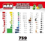bloco candide max construção 759 peças 25002