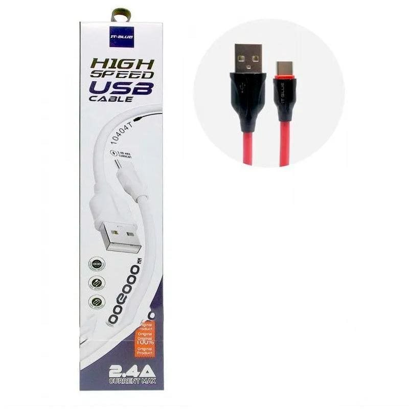 cabo de dados v8 micro usb it-blue le-10404v 2.4a 2m (mp)