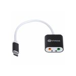 cabo adaptador de som usb tipo c vinik adfmusbtc para fone e microfone (mp)