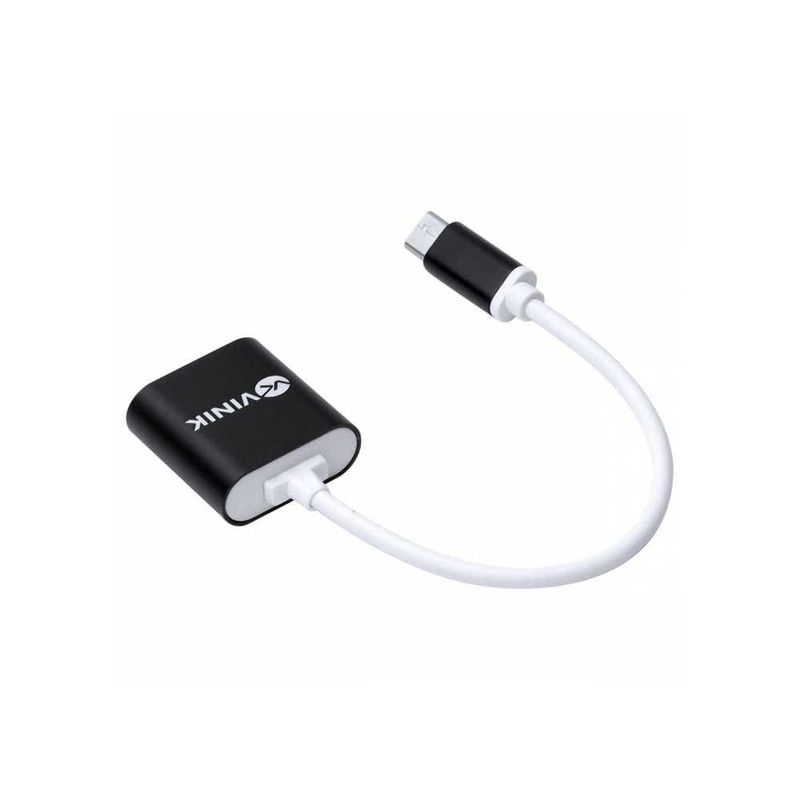 cabo adaptador de som usb tipo c vinik adfmusbtc para fone e microfone (mp)