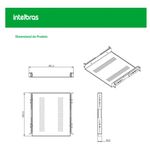 bandeja deslizante para rack intelbras bd1u 600mm 4300605 preto (mp)