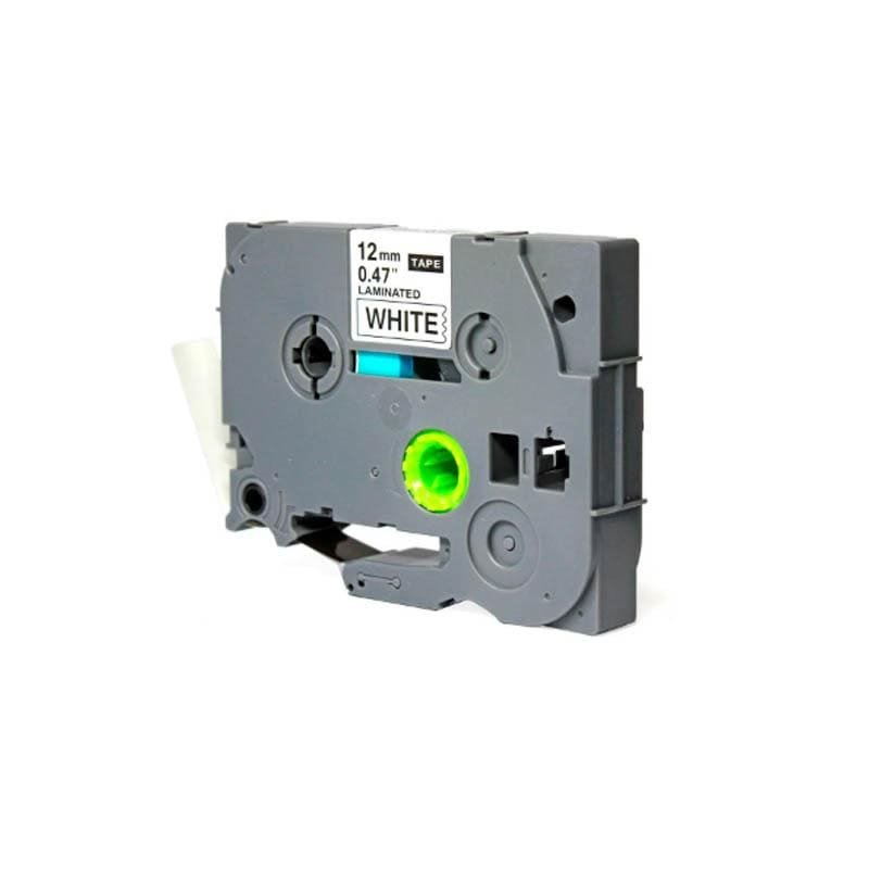 fita para etiquetadora brother tze231 aze23 12mm branca (mp)