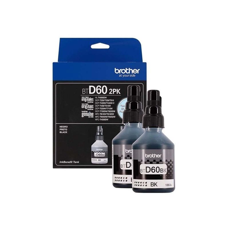 kit refil de tinta brother btd602pk preto (mp)