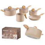 conjunto de panela brinox 5 peças com indução safari 4774/510 (id)