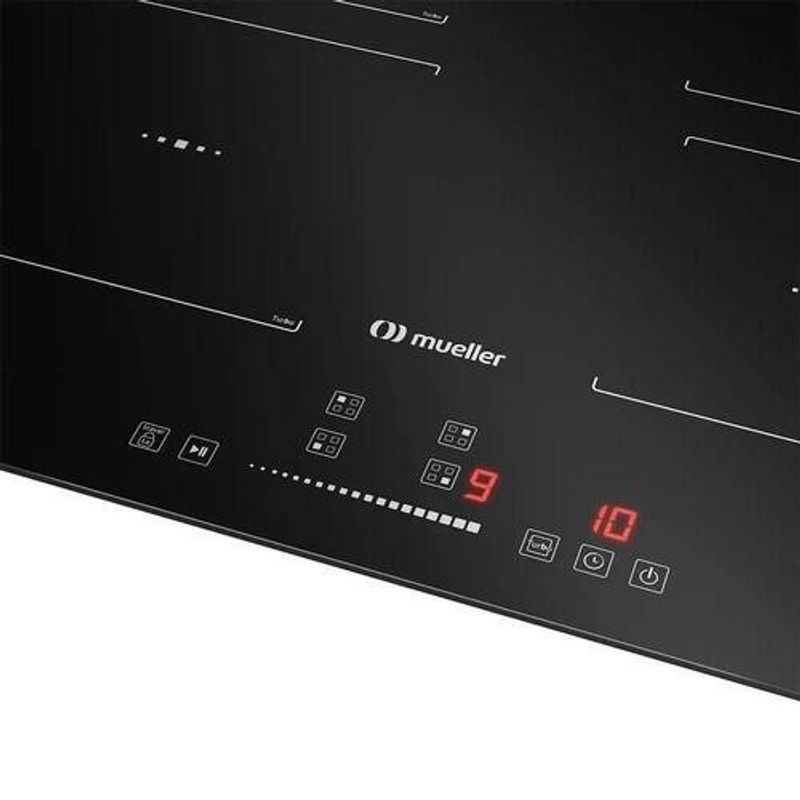 cooktop 4 bocas mueller de indução com turbo 220v preto mcn4bk