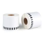 bobina para impressora de etiquetas brother dk-2205 62mm x 30m branca (mp)