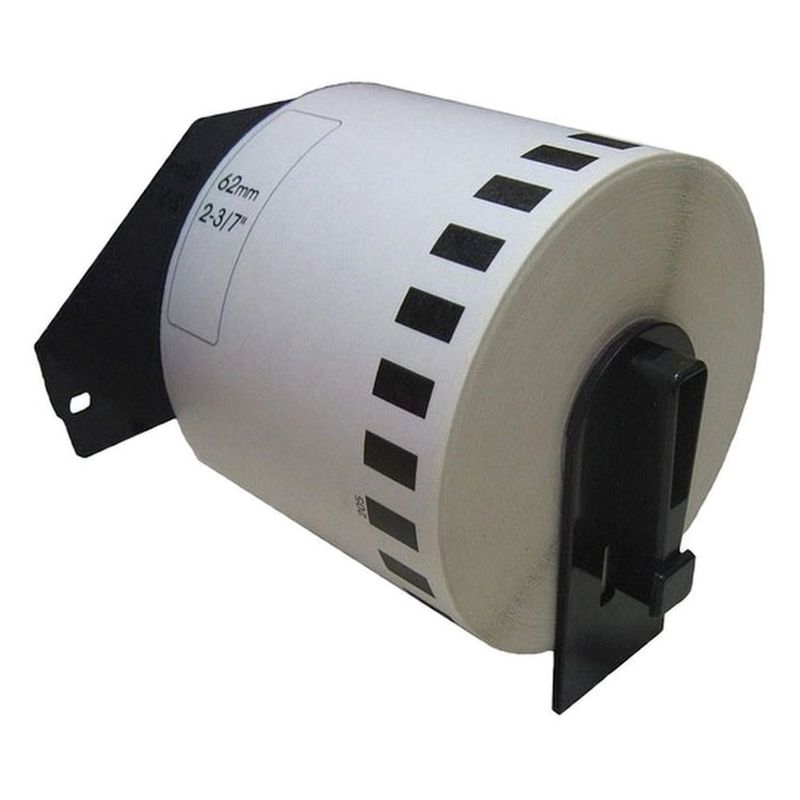 bobina para impressora de etiquetas brother dk-2205 62mm x 30m branca (mp)