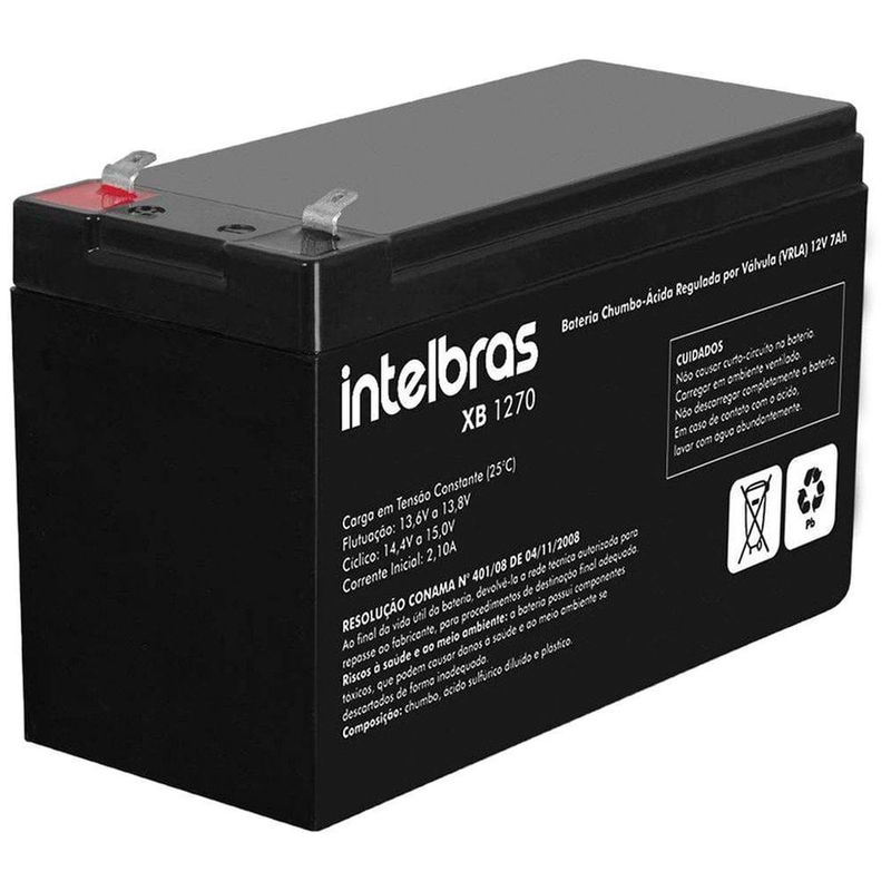 bateria para nobreak intelbras xb1270 4821000 12v 7ah preta (mp)
