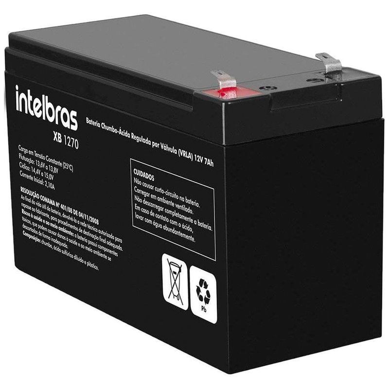 bateria para nobreak intelbras xb1270 4821000 12v 7ah preta (mp)