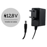 fonte de alimentação intelbras 4820044 12.8v 1a preta (mp)