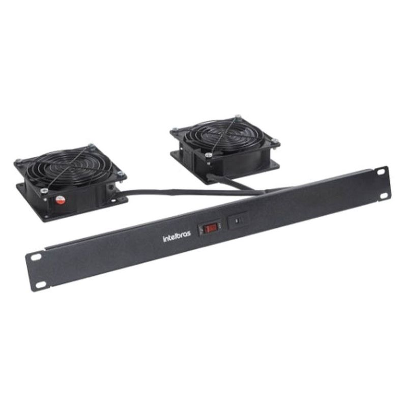 conjunto 2 ventiladores intelbras kvr2v 4770007 para rack preto (mp)