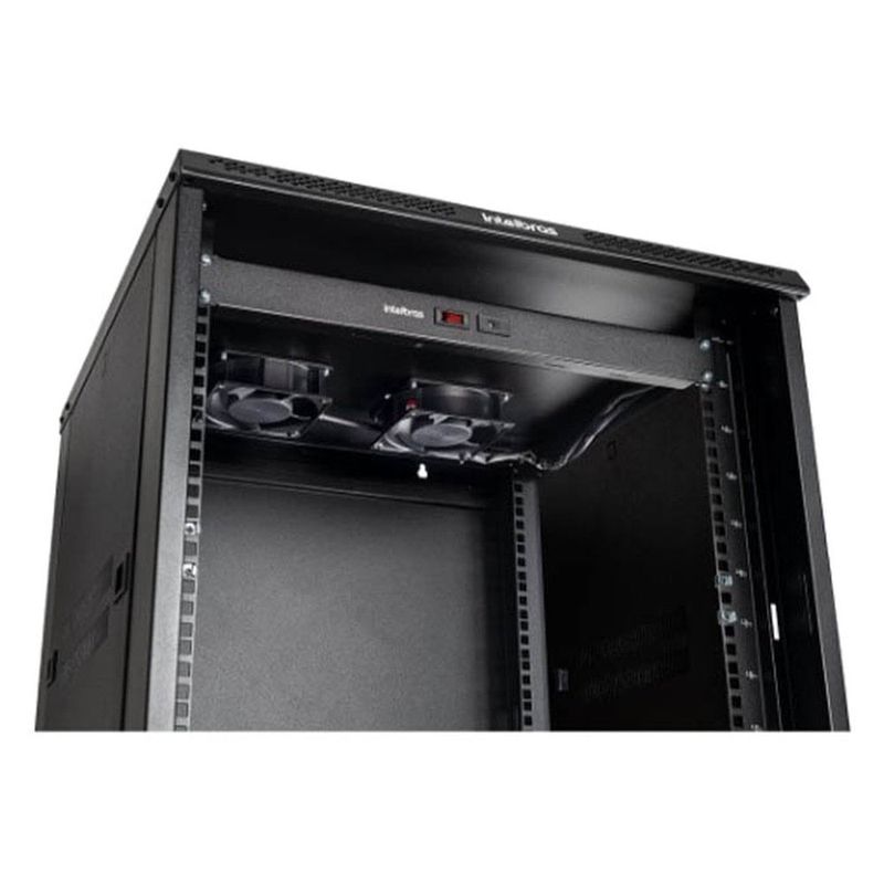 conjunto 2 ventiladores intelbras kvr2v 4770007 para rack preto (mp)