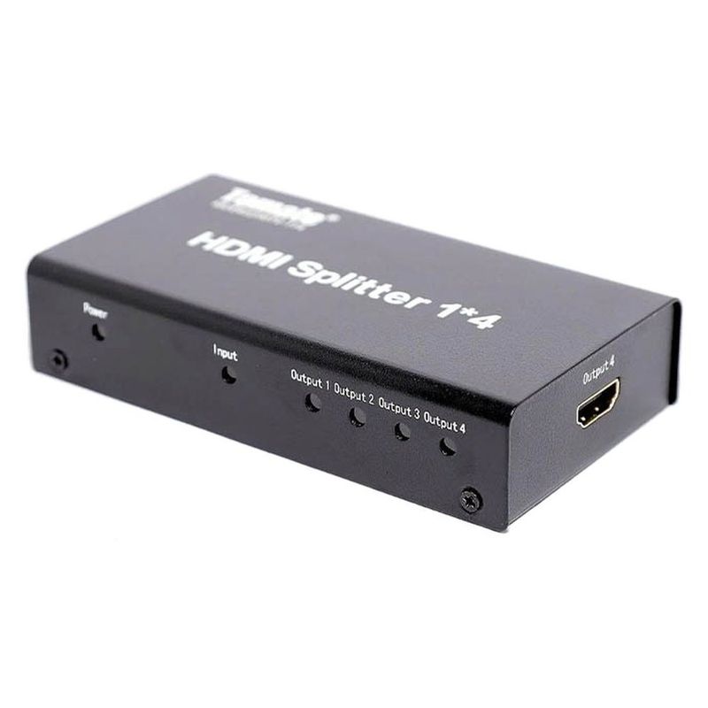 splitter hdmi tomate mtv-114 1x4 full hd preto (mp)