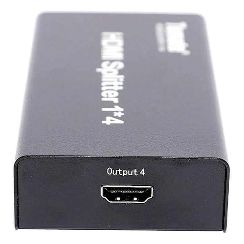 splitter hdmi tomate mtv-114 1x4 full hd preto (mp)