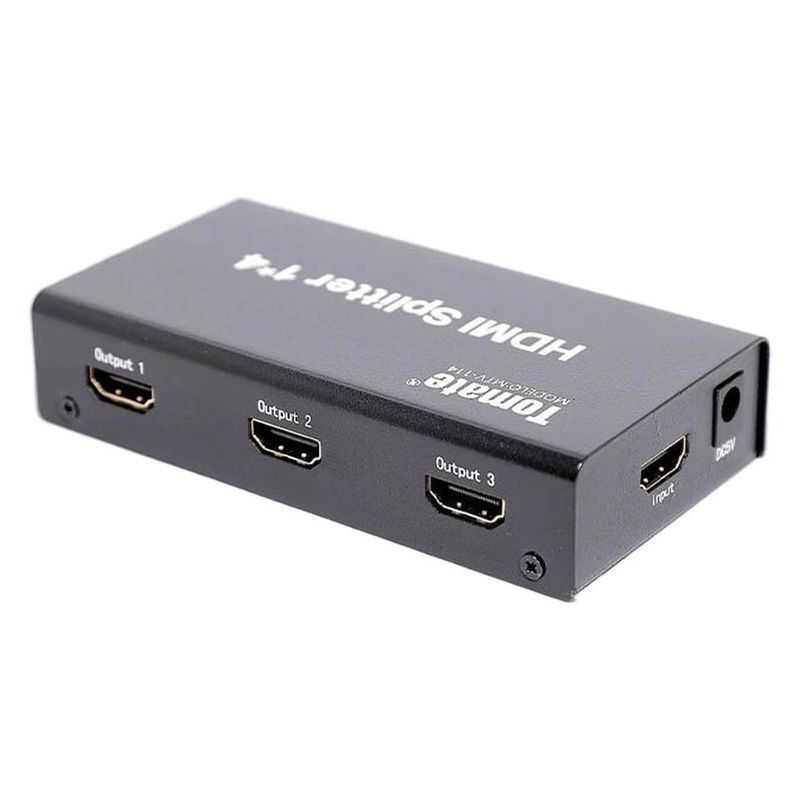 splitter hdmi tomate mtv-114 1x4 full hd preto (mp)