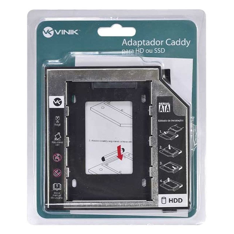 case caddy ac-127 gaveta hd ssd 12.7mm preto (mp)