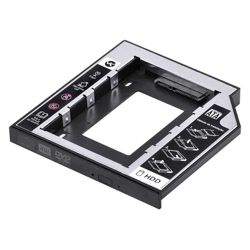 case caddy ac-127 gaveta hd ssd 12.7mm preto (mp)