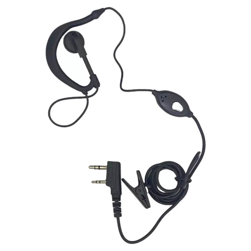 fone de ouvido baofeng walkie talkie compatível preto (mp)
