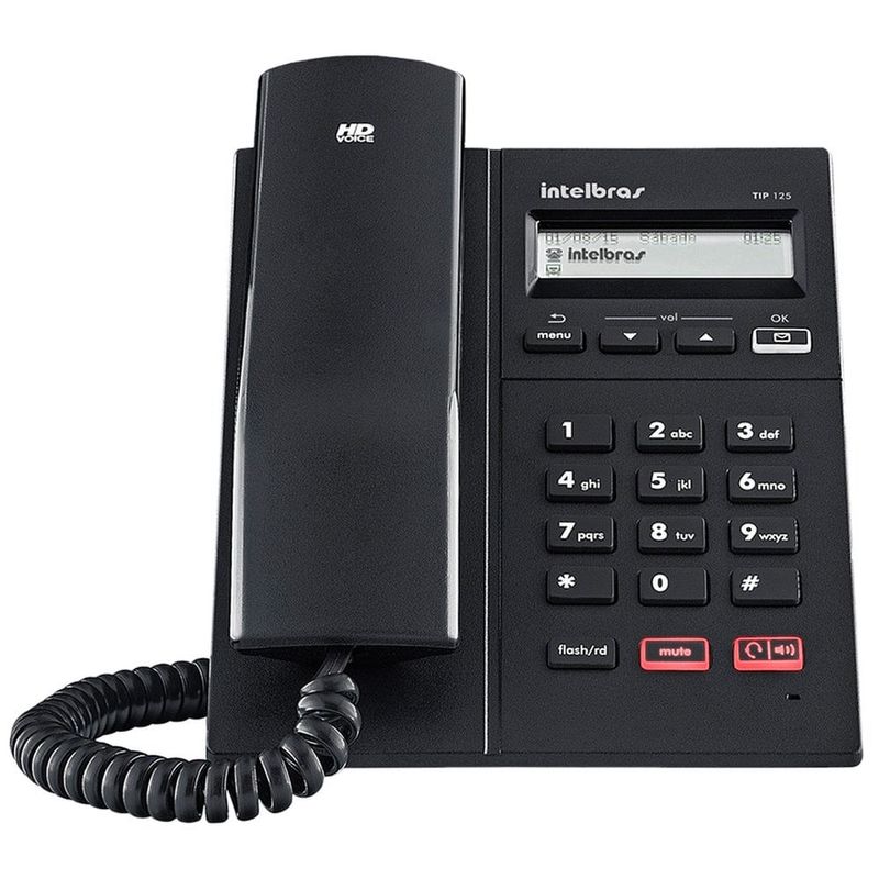 telefone voip intelbras tip125i 4201251 display hd preto (mp)