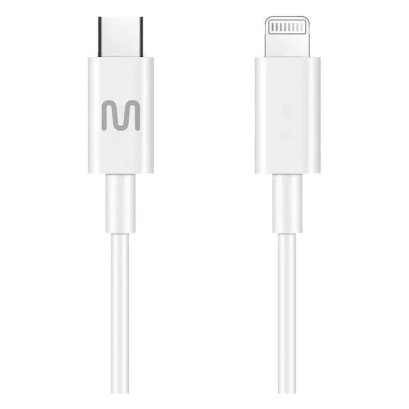 cabo de dados multi wi454 usb-c lightning 1.2m branco (mp)