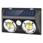 luminária solar lf-1625 cob led preta (mp)