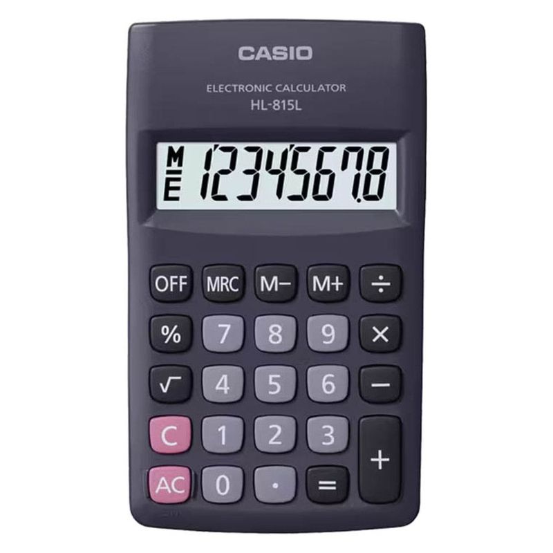 calculadora casio hl-815l 8 dígitos preta casio hl-815l (mp)