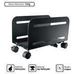 suporte para cpu pcyes 31578 com rodas preto (mp)