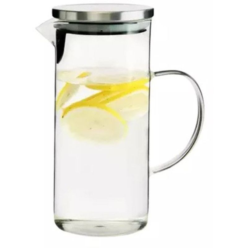 jarra de vidro com tampa boro inox class home 1,5l