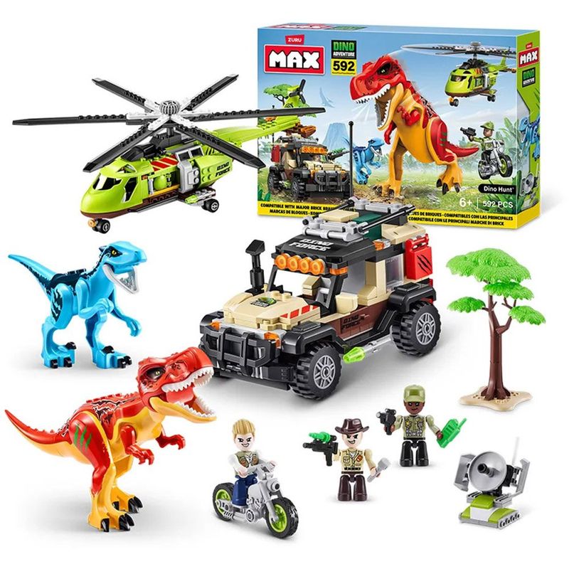 bloco max dino 592 peças candide 25011