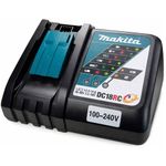 carregador de bateria bivolt makita azul dc18rc