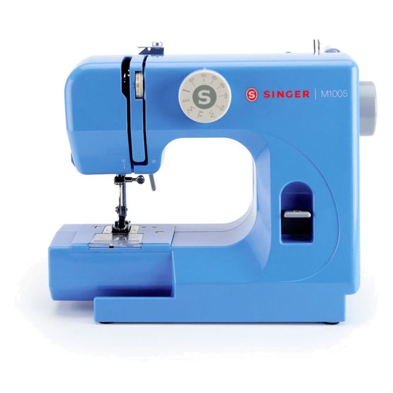 mini máquina de costura singer bivolt azul m1005