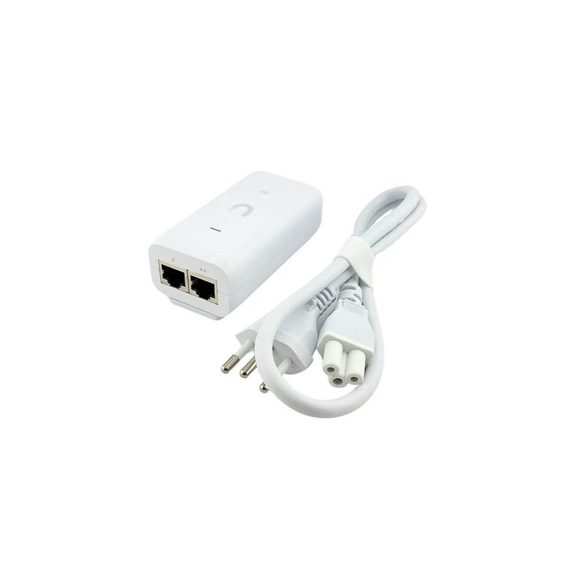 fonte injetor poe ubiquiti u-poe-br 15w gigabit preto (mp)