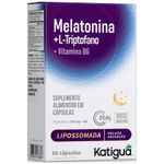 suplemento alimentar melatonina lipossomada + triptofano + vitamina b6 60 cápsulas katiguá