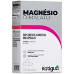 suplemento alimentar magnésio dimalato 210mg 60 cápsulas katiguá