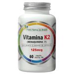 suplemento alimentar vitamina k2 mk-7 125mcg 60 cápsulas flora nativa do brasil