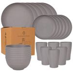 conjunto de mesa de jantar xiongzhi cinza e-bi