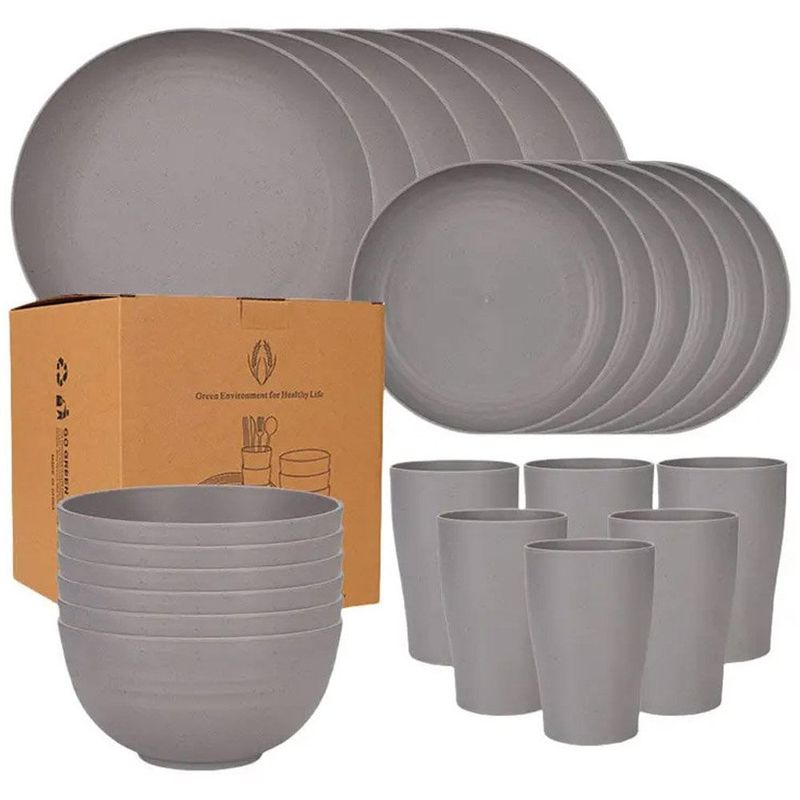 conjunto de mesa de jantar xiongzhi cinza e-bi